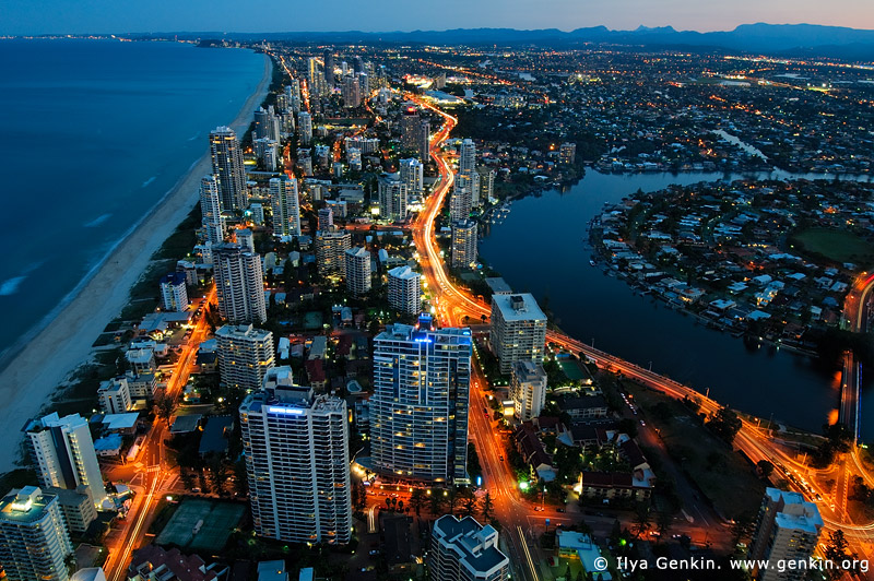 australia stock photography | Surfer's Paradise after Sunset, Q1, Surfer's Paradise, Gold Coast, Queensland (QLD), Australia, Image ID AU-GOLD-COAST-SURFERS-PARADISE-0007