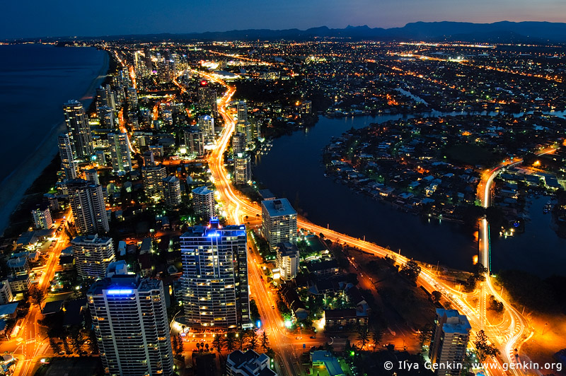 australia stock photography | Surfer's Paradise after Sunset, Q1, Surfer's Paradise, Gold Coast, Queensland (QLD), Australia, Image ID AU-GOLD-COAST-SURFERS-PARADISE-0010