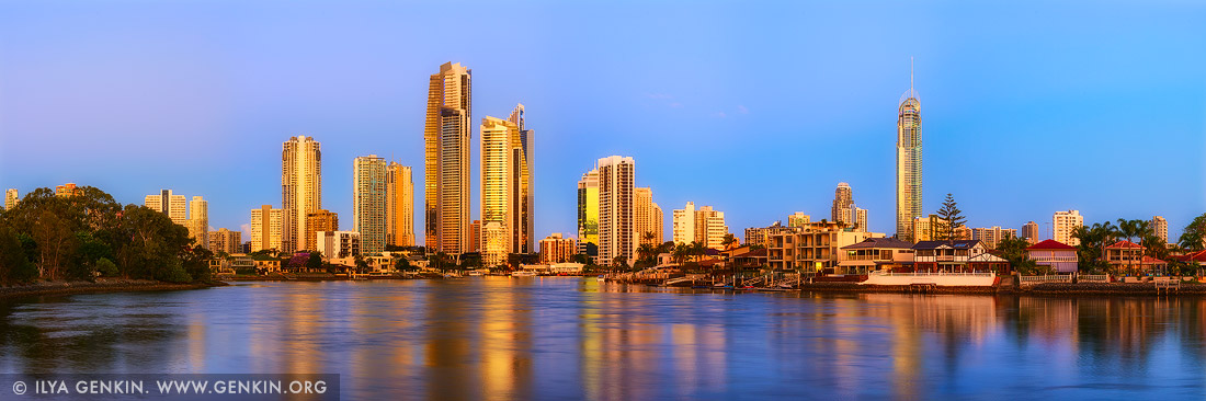 Surfer's Paradise at Sunset Print, Photos