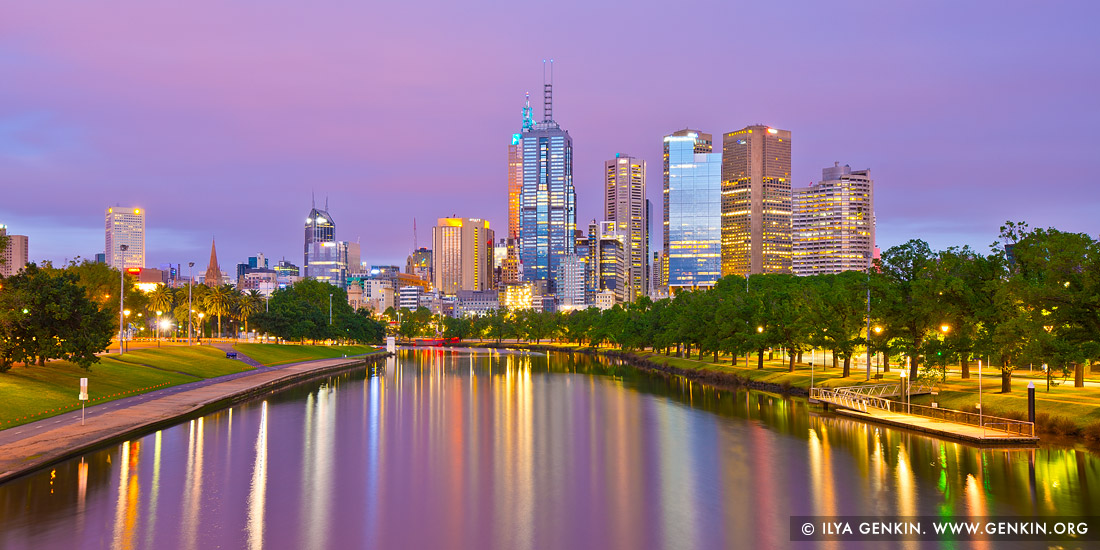 Melbourne And Yarra River At Dawn Print Photos Fine Art