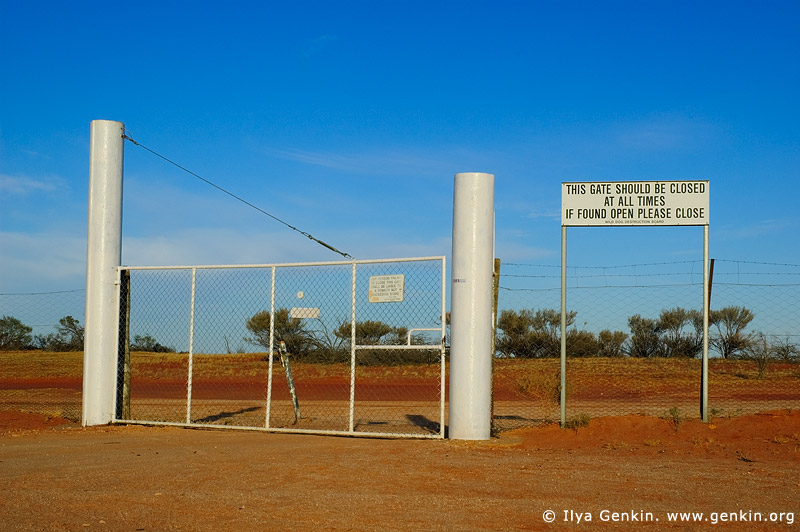 australia stock photography | Gate at Dingo Fence near Cameron Corner, Cameron Corner, NSW/QLD/SA, Australia, Image ID CAMERON-CORNER-NSW-QLD-SA-0006