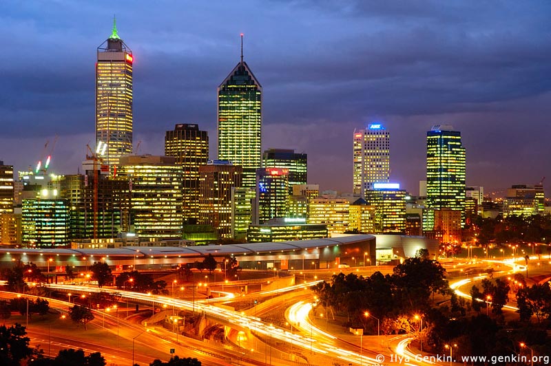 australia stock photography | Perth CBD, View from Kings Park, Perth, WA, Australia, Image ID AUPE0026