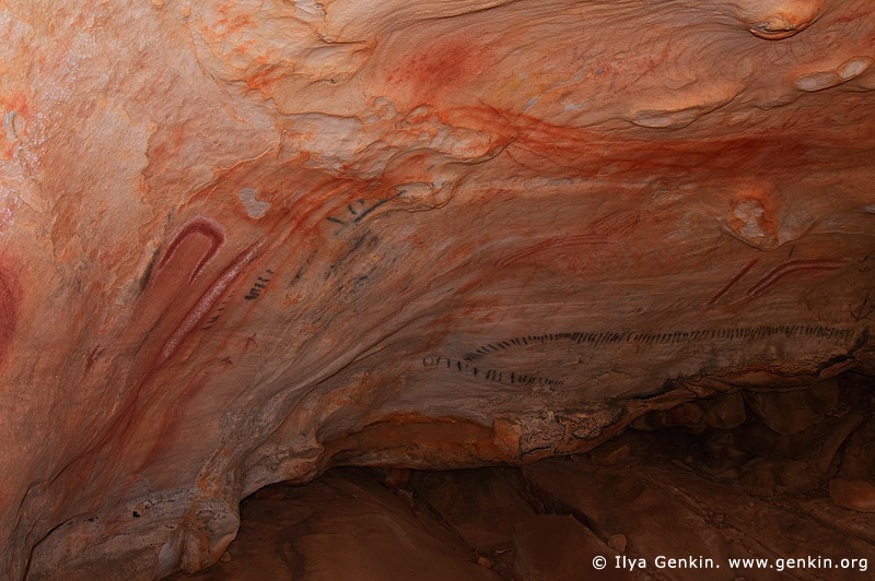 australia stock photography | Aboriginal Paintings at Yourambulla Caves, Hawker, Flinders Ranges, South Australia (SA), Australia, Image ID AU-YOURAMBULLA-CAVES-0005