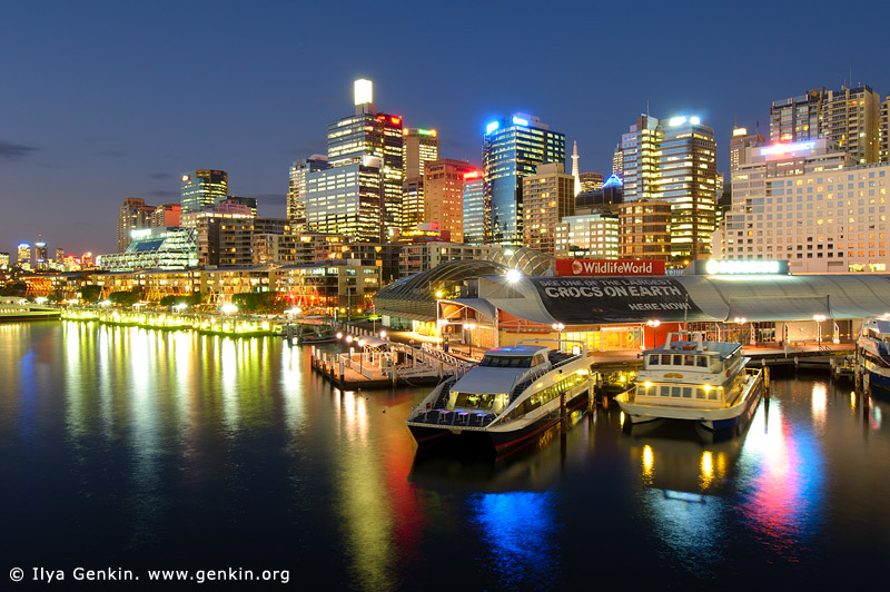 australia stock photography | Darling Harbour at Night, Sydney, New South Wales, Australia, Image ID AU-SYDNEY-DARLING-HARBOUR-0017
