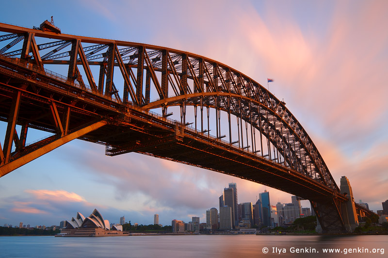 australia stock photography | Sydney Harbour Bridge at Sunset, Sydney, New South Wales (NSW), Australia, Image ID AU-SYDNEY-HARBOUR-BRIDGE-0013
