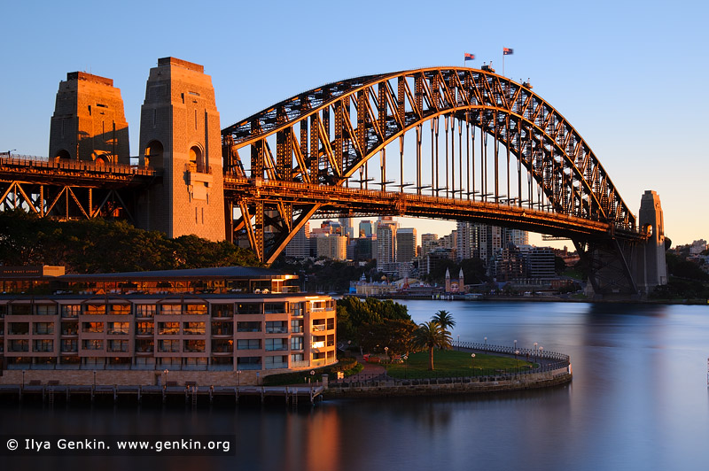 australia stock photography | Sydney Harbour Bridge and The Park Hyatt Hotel at sunrise, Sydney, New South Wales (NSW), Australia, Image ID AU-SYDNEY-HARBOUR-BRIDGE-0015