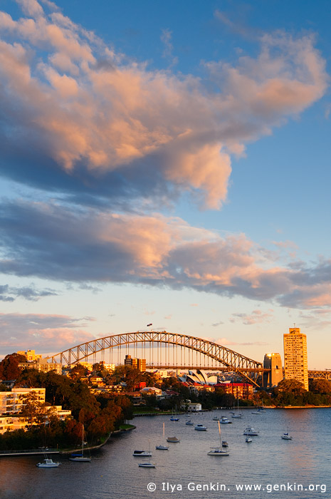 australia stock photography | Sydney Harbour Bridge at Sunset, Waverton, Sydney, NSW, Australia, Image ID AU-SYDNEY-HARBOUR-BRIDGE-0048