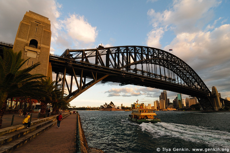 australia stock photography | Harbour Bridge at Sunset from Luna Park, Sydney, New South Wales, Australia, Image ID AUHB0029