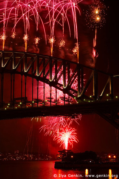 australia stock photography | New Year Eve Fireworks over Sydney Harbour Bridge, View from Kirribilli, Sydney, New South Wales, Australia, Image ID SYDNEY-NYE-FIREWORKS-0004