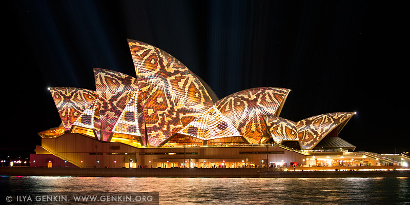 australia stock photography | Vivid Sydney 2014 - Lighting of the Sails, Sydney, NSW, Australia, Image ID VIVID-SYDNEY-2014-0002