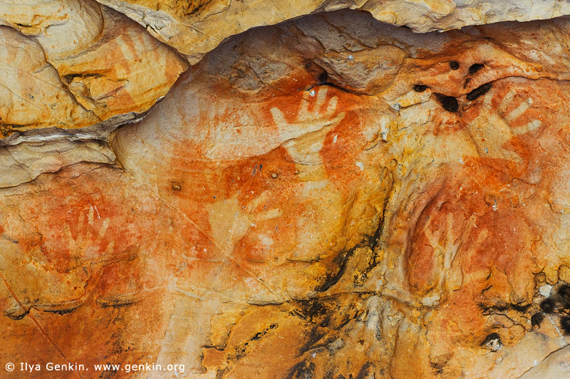 australia stock photography | Aboriginal Rock Art Paintings at Ngamadjidj Shelter, Grampians National Park, Victoria (VIC), Australia, Image ID NGAMADJIDI-SHELTER-0001