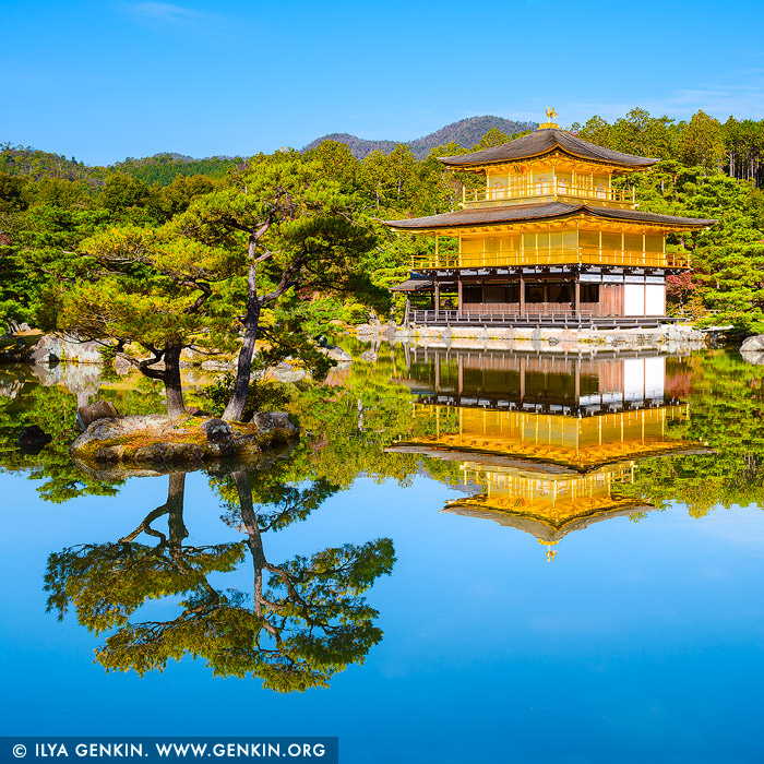 japan stock photography | Kinkakuji - Golden Pavilion, Kyoto, Kansai, Honshu, Japan, Image ID JAPAN-KYOTO-GOLDEN-PAVILION-0003