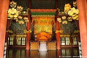 korea stock photography | Interior of the Injeongjeon Hall at Changdeokgung Palace in Seoul, South Korea, Jongno-gu, Seoul, South Korea, Image ID KR-SEOUL-CHANGDEOKGUNG-0005. 