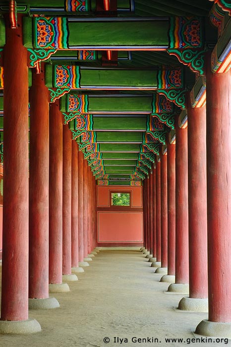 korea stock photography | West Corridor of Geunjeongjeon at Gyeongbokgung Palace in Seoul, South Korea, Seoul, South Korea, Image ID KR-SEOUL-GYEONGBOKGUNG-0007