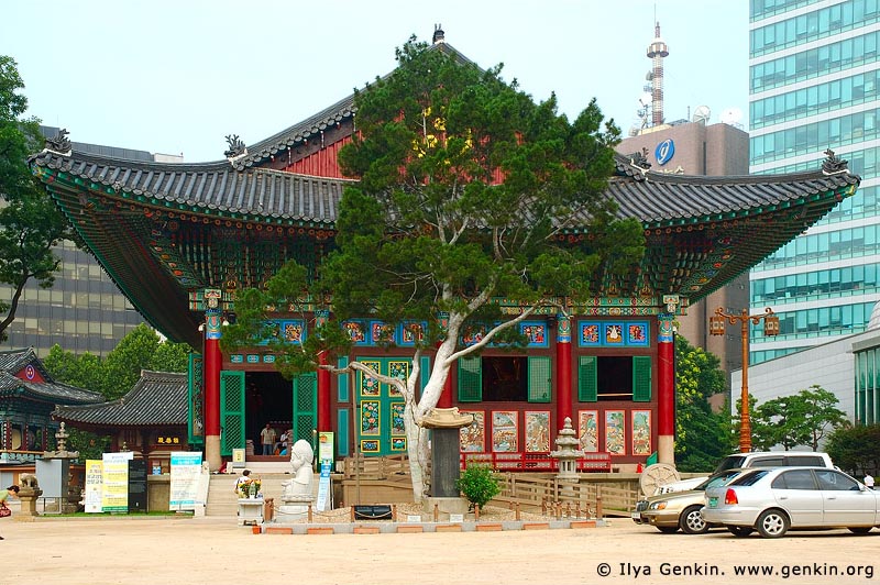korea stock photography | Jogyesa Temple in Seoul, South Korea, Gyeonji-dong, Jongno-gu, Seoul, South Korea, Image ID KR-SEOUL-JOGYESA-0001