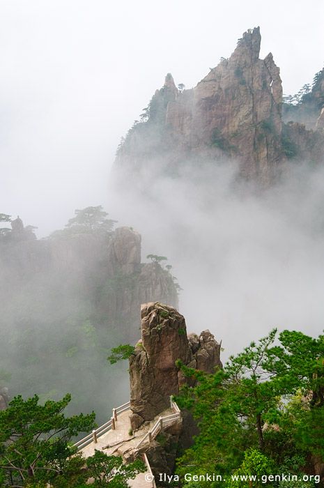 landscapes stock photography | Low Clouds in Xihai (West Sea) Canyon, Huangshan (Yellow Mountains), Anhui Province, China, Image ID CHINA-HUANGSHAN-0012