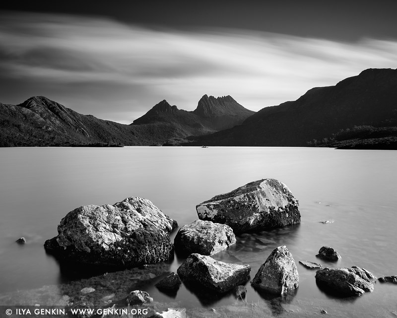 landscapes stock photography | Cradle Mountain and Lake Dove, Cradle Mountain National Park, Tasmania, Australia, Image ID CRADLE-MOUNTAIN-LAKE-DOVE-TAS-0004