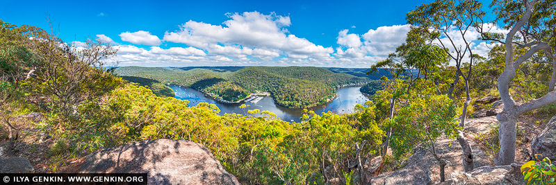 landscapes stock photography | Berowra Waters Lookout, Berowra Valley National Park, Hornsby Shire, NSW, Australia, Image ID AU-BEROWRA-WATERS-0001