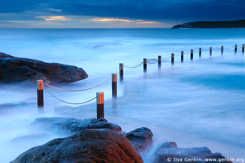 landscapes stock photography | Mahon Tidal Pool at Sunrise, Maroubra Beach, Sydney, NSW, Australia, Image ID MAROUBRA-BEACH-0001