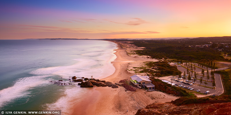 landscapes stock photography | Redhead Beach at Sunset, City of Lake Macquarie, NSW, Australia, Image ID AU-NSW-REDHEAD-BEACH-0001