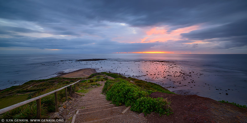 landscapes stock photography | Sunrise on a Cloudy Morning at Long Reef, Sydney, NSW, Australia, Image ID AU-LONG-REEF-POINT-0008