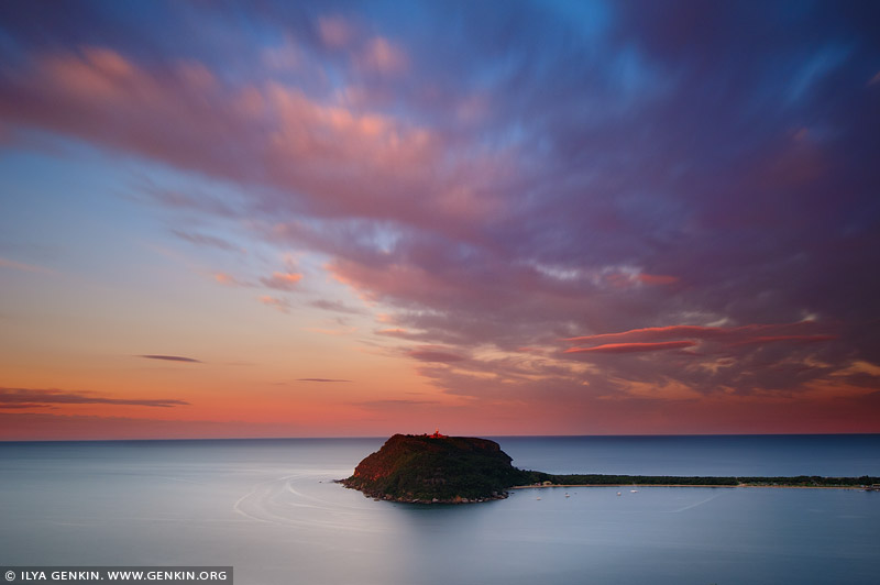 landscapes stock photography | Sunset Over Barrenjoey Headland, Palm Beach, Sydney, NSW, Australia, Image ID PALM-BEACH-BARRENJOEY-0010