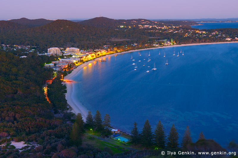 landscapes stock photography | Shoal Bay at Sunrise, Tomaree National Park, Port Stephens, NSW, Australia, Image ID AU-SHOAL-BAY-0001