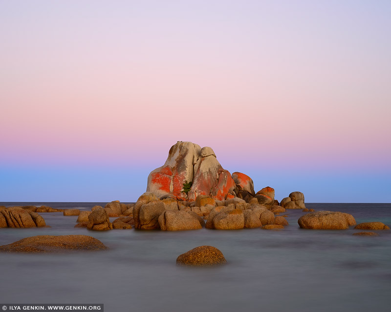 landscapes stock photography | The Picnic Rocks at Sunset, Mount William National Park, Tasmania (TAS), Australia, Image ID TAS-PICNIC-ROCKS-0002