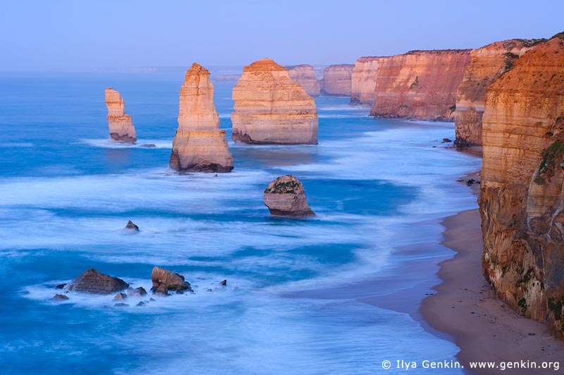 landscapes stock photography | The Twelve Apostles at Dawn, The Twelve Apostles, Great Ocean Road, Port Campbell National Park, Victoria, Australia, Image ID APOST-0012