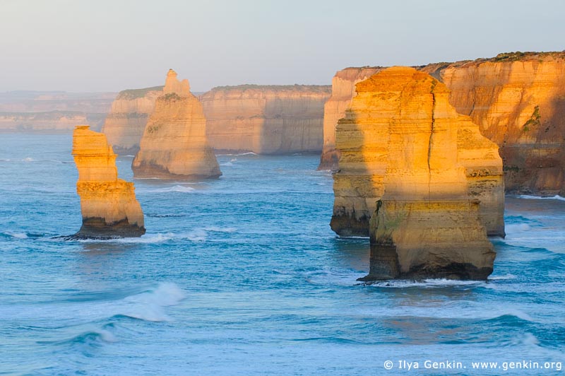 landscapes stock photography | The Twelve Apostles at Sunrise, The Twelve Apostles, Great Ocean Road, Port Campbell National Park, Victoria, Australia, Image ID APOST-0015