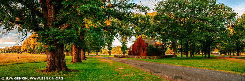 landscapes stock photography | Autumn Colours of Gostwyck Chapel, Northern Tablelands, New England, NSW, Australia, Image ID AU-GOSTWYCK-AUTUMN-0001