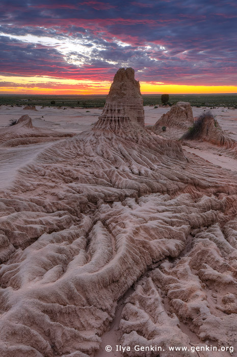 landscapes stock photography | Sunset Over The Walls of China, Mungo National Park, NSW, Australia, Image ID AU-MUNGO-0018