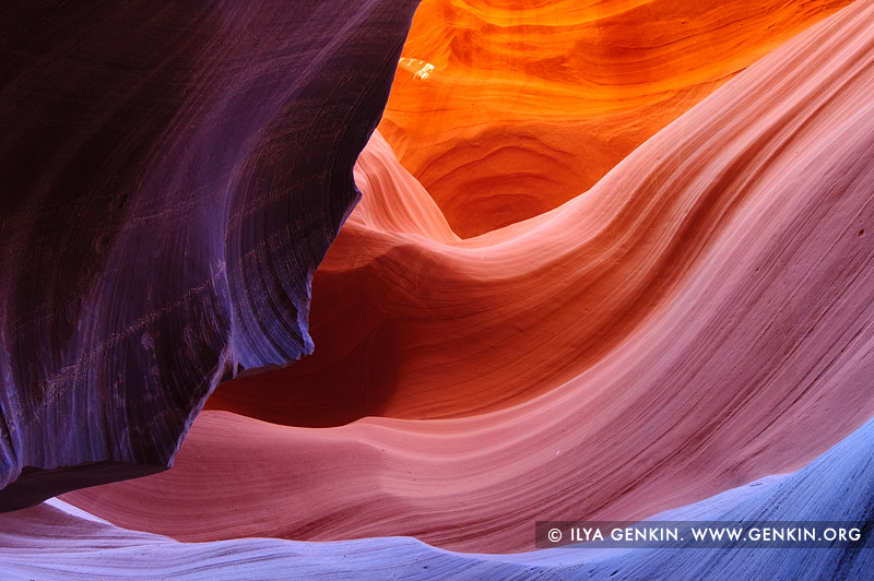 landscapes stock photography | Vivid Colors of the Lower Antelope Canyon, Navajo Tribal Park, Page, Arizona, USA, Image ID US-ARIZONA-ANTELOPE-CANYON-0007