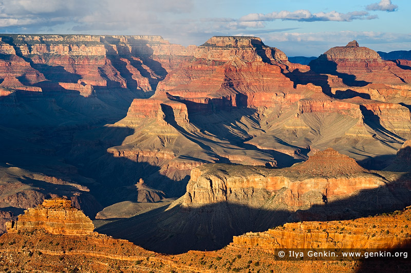 landscapes stock photography | Wotan's Throne and Vishnu Temple from Mather Point at Sunset, South Rim, Grand Canyon, Arizona, USA, Image ID GRAND-CANYON-ARIZONA-US-0001