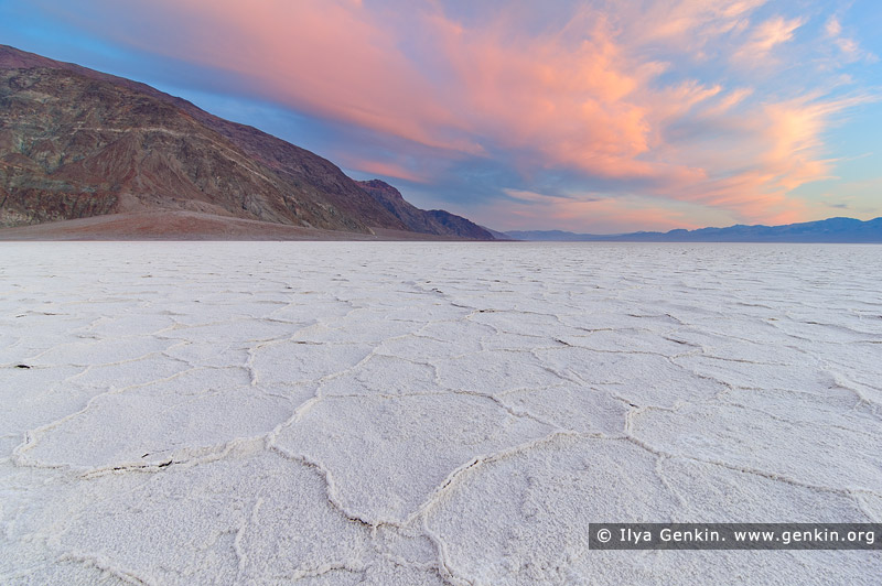 landscapes stock photography | Badwater Sunset, Death Valley, California, USA, Image ID US-DEATH-VALLEY-0007