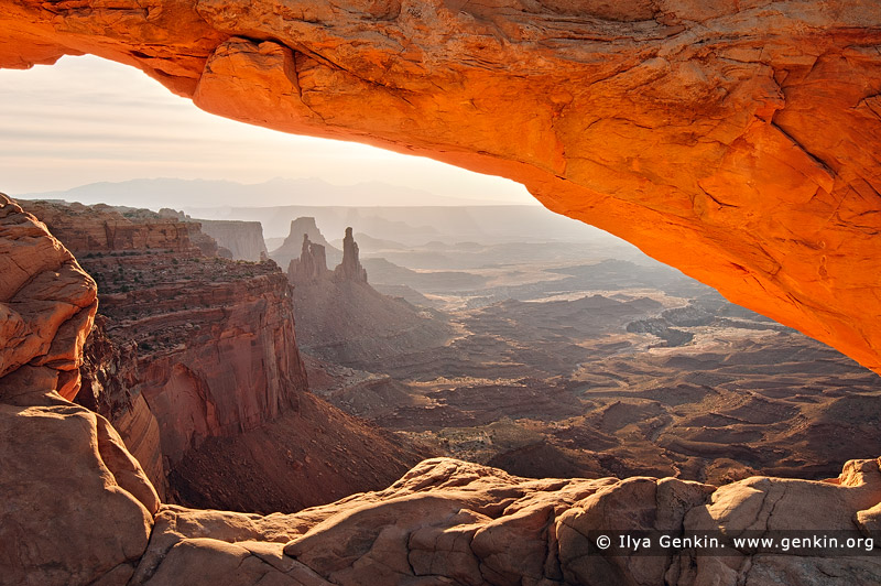 landscapes stock photography | Mesa Arch at Sunrise, Island in the Sky, Canyonlands National Park, Utah, USA, Image ID CANYONLANDS-NATIONAL-PARK-UTAH-USA-0001