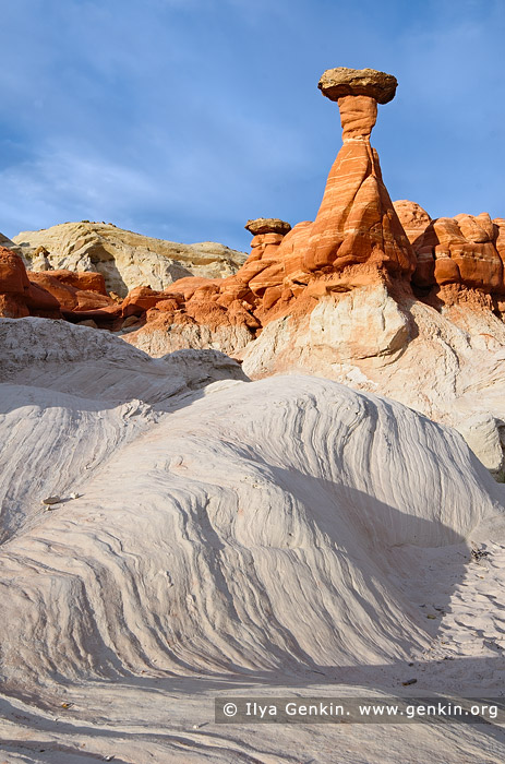 landscapes stock photography | Toadstool Hoodoos, Paria Rimrocks, Grand Staircase-Escalante National Monument, Utah, USA, Image ID US-UTAH-PARIA-RIMROCKS-0001