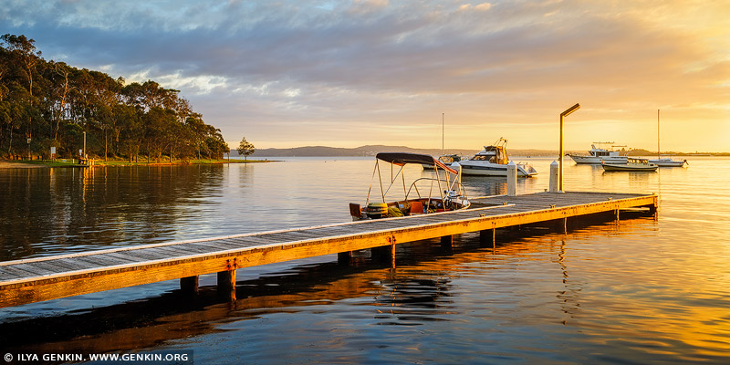 landscapes stock photography | Wangi Point Jetty at Sunrise, Wangi Wangi, Lake Macquarie, NSW, Australia, Image ID AU-LAKE-MACQUARIE-0003