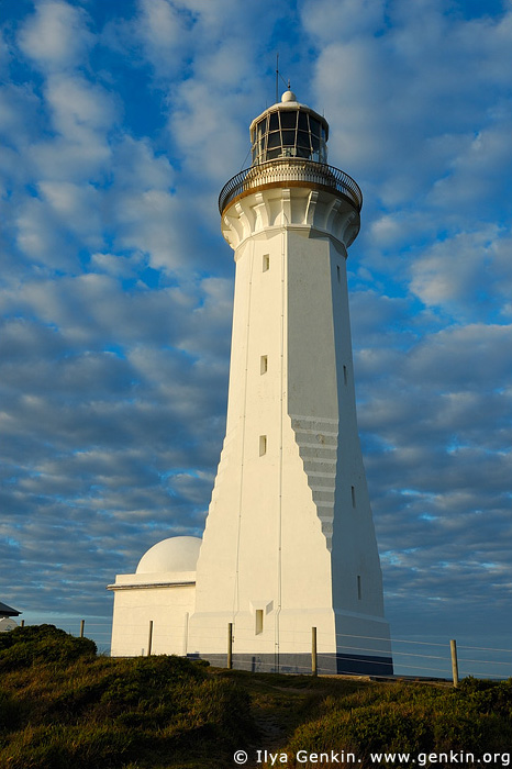 lighthouses stock photography | The Green Cape Lighthouse at Sunset, Ben Boyd National Park, NSW, Australia, Image ID AULH0032