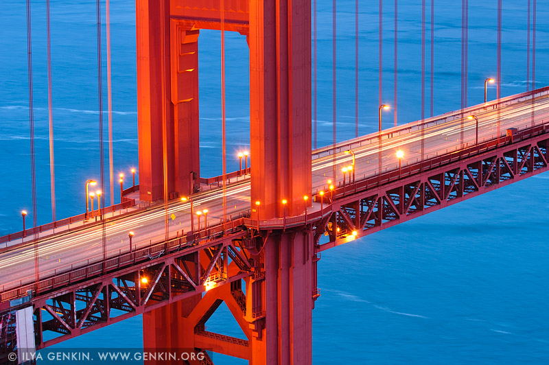 usa stock photography | Close-up View of The Golden Gate Bridge, San Francisco Bay, California, USA, Image ID US-SAN-FRANCISCO-GOLDEN-GATE-0006