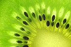 Center of Kiwi Fruit. Closeup.