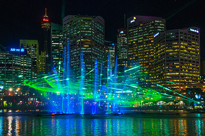 Darling Harbour during Vivid Sydney Festival