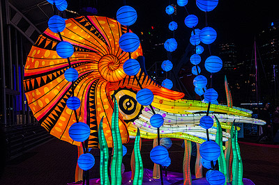 Chatswood during Vivid Sydney Festival