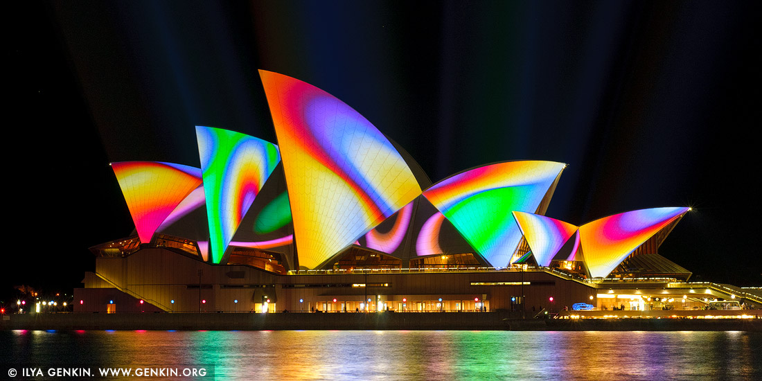 Image result for sydney opera house with light show photos