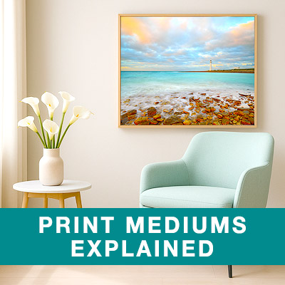 The Best Fine Art Print Mediums Explained: Canvas, Paper, Metallic, Acrylic & Dibond - Discover the best fine art print mediums including canvas, fine art paper, metallic, acrylic, and Dibond. Learn which option is right for your space.