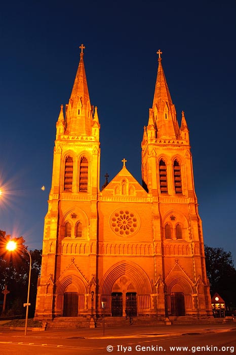australia stock photography | St Peter's Cathedral at Night, Adelaide, South Australia, Australia, Image ID AU-ADEL-0004