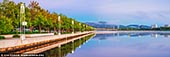 australia stock photography | Lake Burley Griffin with Commonwealth Avenue Bridge and Telstra Tower, Canberra, ACT, Australia, Image ID AU-ACT-CANBERRA-0003. Lake Burley Griffin with Commonwealth Avenue Bridge and Telstra Tower early in the morning in Canberra, ACT, Australia.
