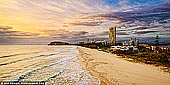 australia stock photography | North Burleigh at Sunrise from Miami Lookout, Gold Coast, Queensland, Australia, Image ID AU-GOLD-COAST-0002. North Burleigh Lookout is one of my favourite places on the Gold Coast. It provides great views. To the south views all the way to Coolangatta, Rainbow Bay and Snapper Rocks. To the north, Magic Mountain, Surfers Paradise, South Stradbroke Island and Moreton Island.