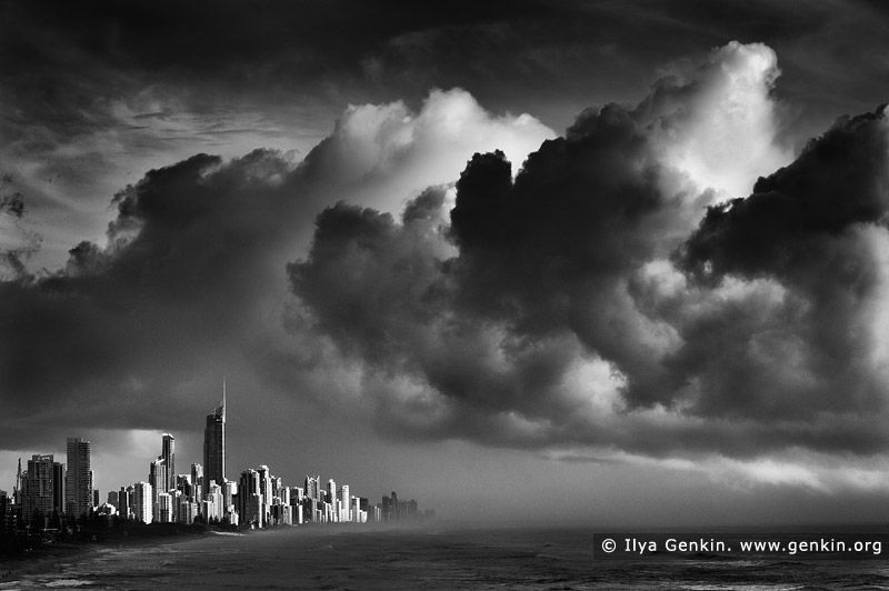 australia stock photography | Storm Over Surfer's Paradise, Gold Coast, Queensland (QLD), Australia, Image ID AU-GOLD-COAST-SURFERS-PARADISE-0011