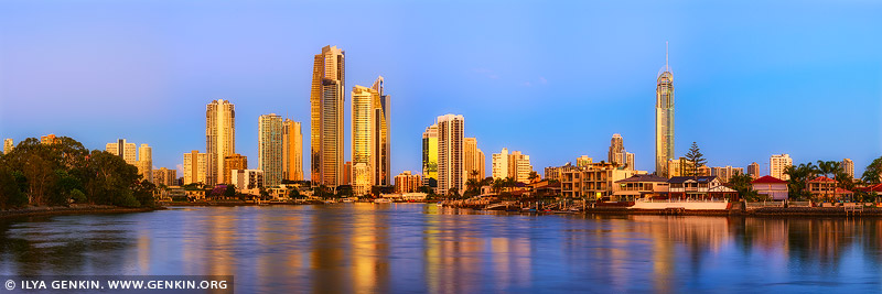 Surfers Paradise at Sunset, Gold Coast, QLD, Australia